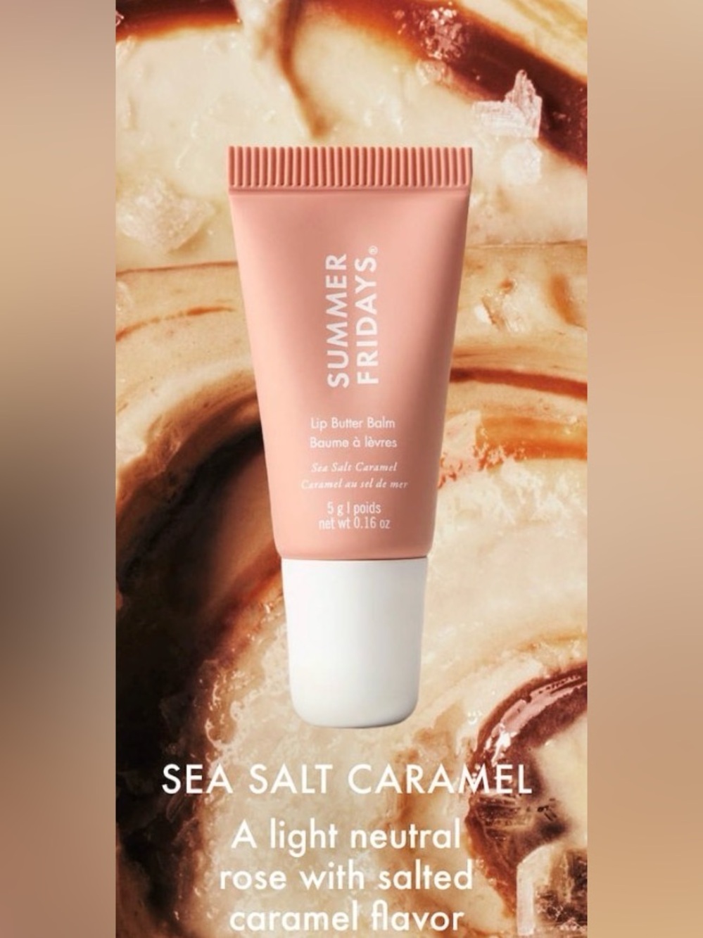 Summer Fridays Lip Butter Balm - Peachy Rose Tube